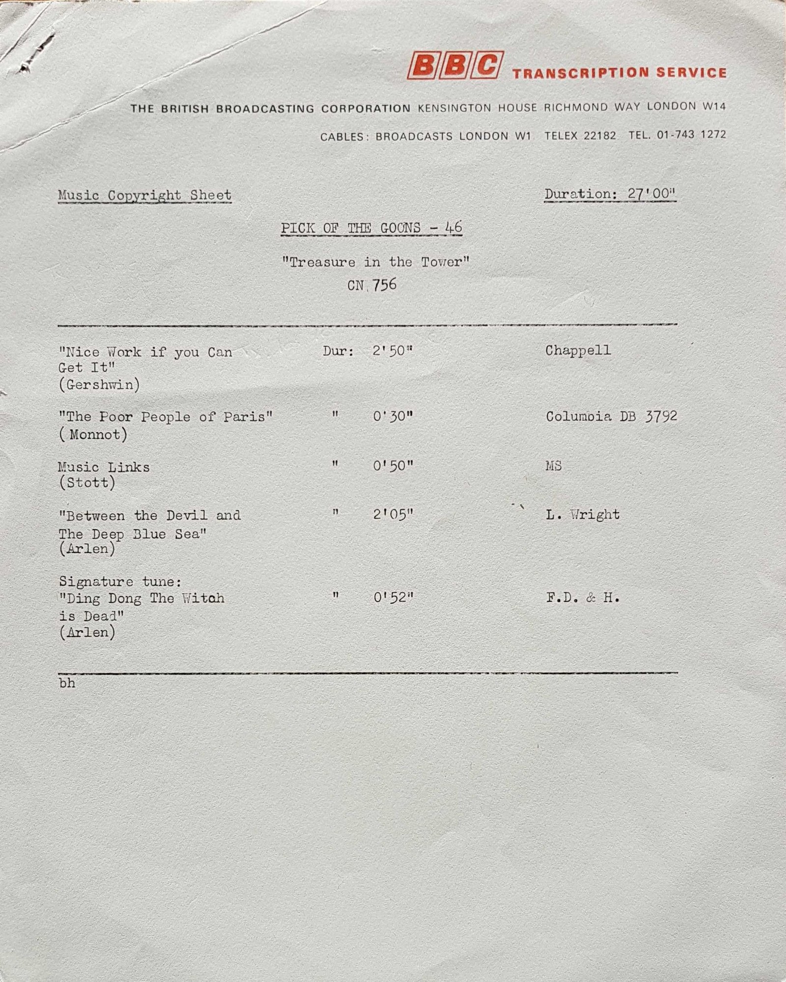 Inserts from CN 756 23